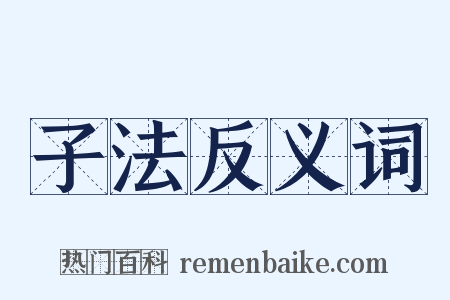 子法反义词是什么意思的图片